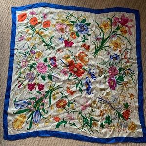 Anne de Sevil Paris Floral Silk Scarf